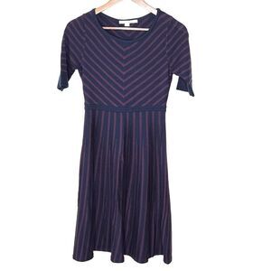 Boden Chevron Striped Half Sleeve Sweater Dress - Women’s US 4R / UK 8R